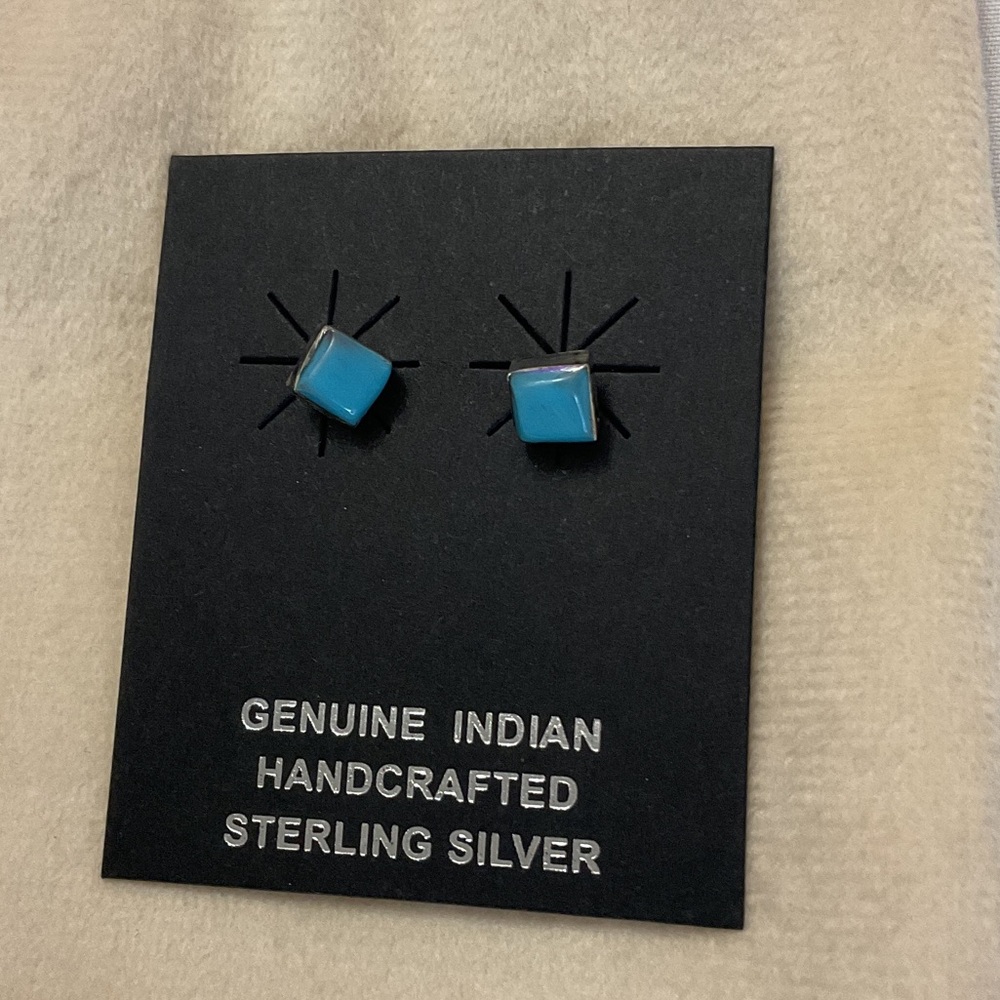 Handcrafted Sterling Silver Turquoise Earrings